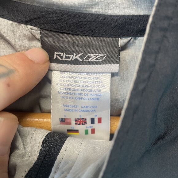 Reebok Vintage Mens Performance Jacket Windbreaker S Full Zip - Picture 3 of 7